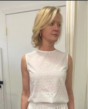 Clip Dot Tank Top (white)